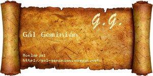 Gál Geminián névjegykártya