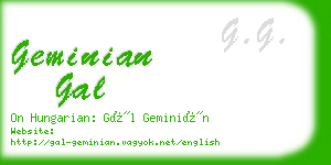 geminian gal business card